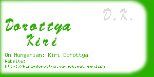 dorottya kiri business card